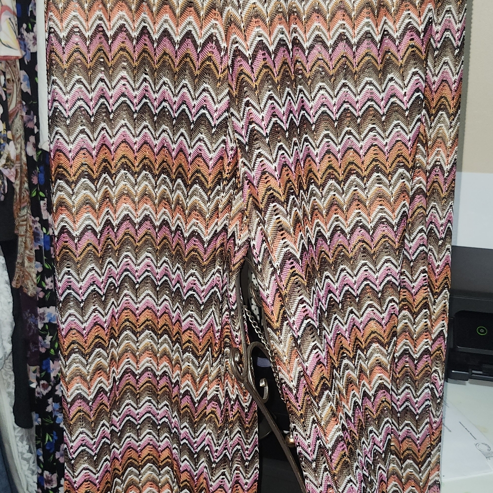 Shade & Shore Pink, Brown & Orange Chevron Swim Coverup